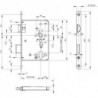 Serrure mortaise FH PZ65/72/924 rd.B-1206m.W.DLEr matt