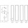Serrure pour porte coulissante PZ R/L60/72/8 f.Rohr 40mm