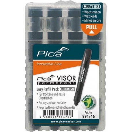 Set de mine pour marqueur permanent VISOR VISOR Industrial noir Pica