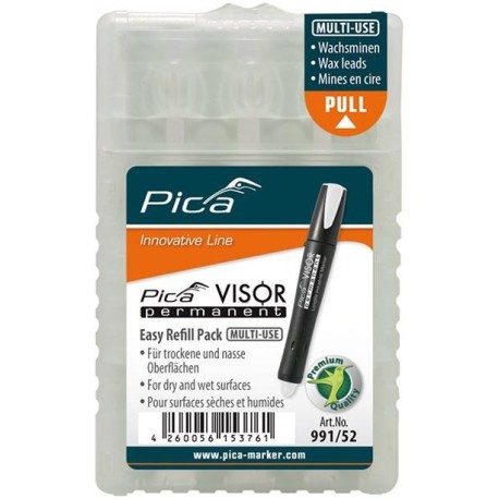 Set de mine pour marqueur permanent VISOR VISOR Industrial blanc Pica