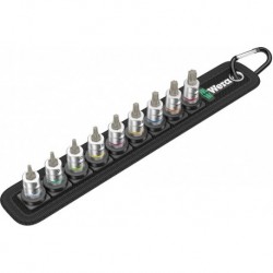 Set Douille avec fonction HOLD 1/4 Torx 9-pièces Wera