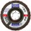 Meule-éventail non-tissée Ø 115 mm (13300 tr/mn), bombée, Degré de finesse : moyen