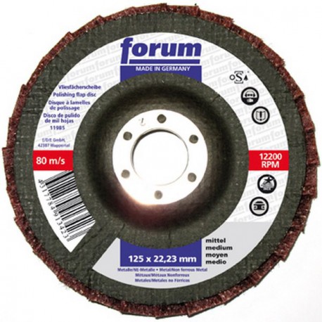 Meule-éventail non-tissée Ø 115 mm (13300 tr/mn), bombée, Degré de finesse : très fin