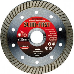 Meule tronçonneuse diamantée SLIM-FAST, Ø x alésage : 115 x 22,23 mm, Épais. : 1,4 mm