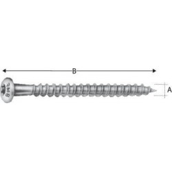 Vis inox inoxydable CSA50X40S RAIL (Par 250)