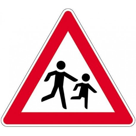Panneau VKZ.136-10 triangle 900mm Enfant (droite)