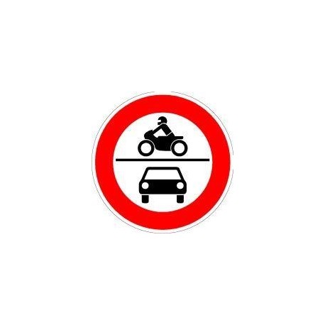 Panneau VKZ.260 Ronde 600mm Interdit Voiture - Cyclomoteur