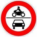 Panneau VKZ.260 Ronde 600mm Interdit Voiture - Cyclomoteur