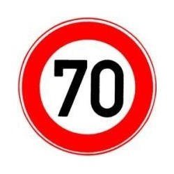 Panneau VKZ.274-70 Ronde 600mm 70 km/h