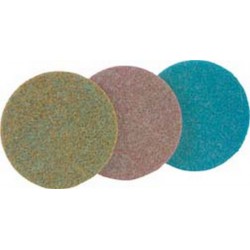 Disque auto-agrippant, Ø de 115 mm avec centrage, corindon, Degré de finesse : très fin, Couleur bleu