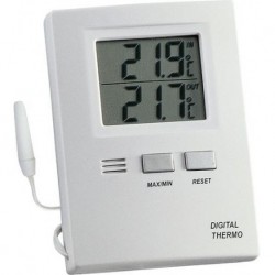 Thermomètre Max-Min. électronique plastique, Blanc
