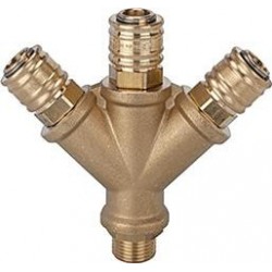 Distributeur d'air comprimé, 3 sorties MS AG G1/4 Riegler