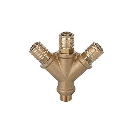 Distributeur d'air comprimé, 3 sorties MS AG G1/4 Riegler