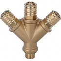 Distributeur d'air comprimé, 3 sorties MS AG G1/2 Riegler