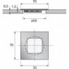 Luminaire LED QuadroPoint square 12VDC, 0.6W, 3m LTG, M1