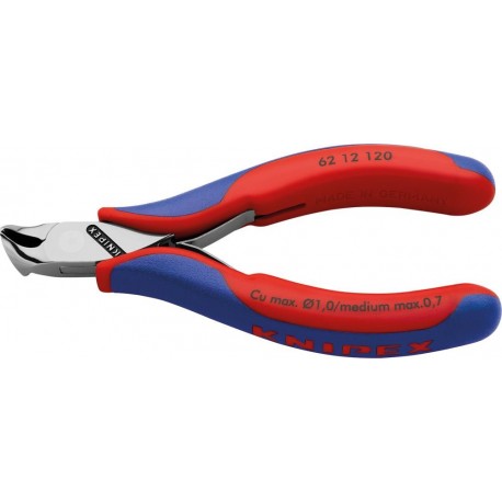 Pince coupante oblique pour l'électronique avec gaines bi-matière 120 mm