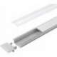Profil encastré en aluminium C clair L 2000 mm, Profil