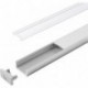 Profil encastré en aluminium D clair L 2000 mm, Profil