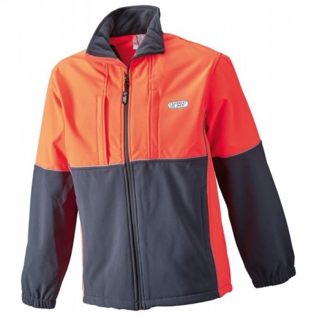 Veste Softshell,TailleL, gris anthrazite/rouge fluo