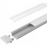 Profil encastré en aluminium C clair L 3000 mm, Profil
