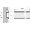 Profil encastré en aluminium C clair L 3000 mm, Profil