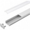 Profil encastré en aluminium D clair L 3000 mm, Profil
