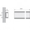 Profil encastré en aluminium D clair L 3000 mm, Profil