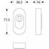 Rosette coulissante ZA, 3249 acier inoxydable