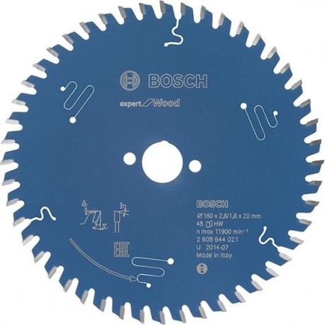 Lame carbure Expert W 165x2,6x20mm Dent 48 W Bosch