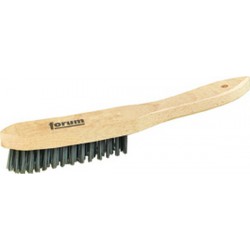 Brosse métallique à main, fil d'acier, Nombre de rangées : 4