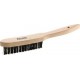 Brosse à soudures d'angle, Nombre de rangées : 3, Garniture Fil d'acier, Epaisseur du fil 0,35 mm, Modèle : lisse