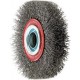 Brosse circulaire, fil d'acier de 0,3 mm, ondulé, Ø de la brosse : 100 mm, Epaisseur du fil 0,30 mm, Larg. : de travail 20 mm, Vitesse maxi. : 8000 tr/mn