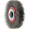 Brosse circulaire, fil d'acier de 0,3 mm, ondulé, Ø de la brosse : 100 mm, Epaisseur du fil 0,30 mm, Larg. : de travail 20 mm, Vitesse maxi. : 8000 tr/mn