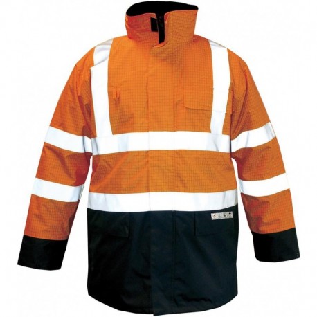 Parka M-Safe Multinorm orange-bleu, Taille M