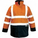 Parka M-Safe Multinorm orange-bleu, Taille L