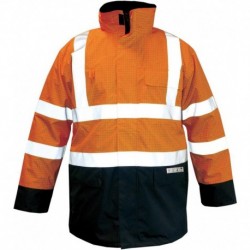 Parka M-Safe Multinorm orange-bleu, Taille XL
