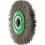 Brosse circulaire, fil d'acier inoxydable de 0,3 mm, ondulé, Ø de la brosse : 125 mm, Larg. : de travail 22 mm, Vitesse maxi. 6000 tr/mn
