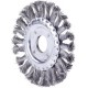 Brosse circulaire, fil d'acier trempé, torsadé, Ø de la brosse : 115 mm, Epaisseur du fil 0,50 mm, Larg. : de travail 12 mm, Vitesse maxi. : 12500 tr/mn