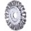 Brosse circulaire, fil d'acier trempé, torsadé, Ø de la brosse : 125 mm, Epaisseur du fil 0,50 mm, Larg. : de travail 13 mm, Vitesse maxi. : 12500 tr/mn