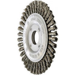 Brosse circulaire, torsadée, modèle très étroit, Ø de la brosse : 125 mm, Epaisseur du fil 0,5 mm, Larg. : de travail 6 mm, Vitesse maxi. : 12500 tr/mn