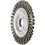 Brosse circulaire, torsadée, modèle très étroit, Ø de la brosse : 125 mm, Epaisseur du fil 0,5 mm, Larg. : de travail 6 mm, Vitesse maxi. : 12500 tr/mn