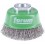 Brosse à boisseau, fil d'acier inoxydable, ondulé, Ø de la brosse : 60 mm, Epaisseur du fil 0,30 mm, Vitesse maxi. 12500 tr/mn