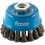 Brosse à boisseau, fil d'acier trempé, torsadé, Ø de la brosse : 65 mm, Epaisseur du fil 0,50 mm, Vitesse maxi. 12500 tr/mn