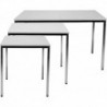 Table 1400x800 mm chrom/gris clair