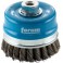 Brosse à boisseau avec bague d'appui, fil d'acier trempé, torsadé, Ø de la brosse : 100 mm, Epaisseur du fil 0,35 mm, Vitesse maxi. 8500 tr/mn