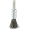 Brosse-pinceau, fil d'acier inoxydable, ondulé, Ø de la brosse : 10 mm, Long. de la garniture 20 mm, Epaisseur du fil 0,30 mm, Vitesse maxi. : 20000 tr/mn