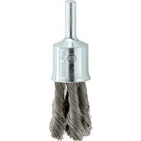 Brosse-pinceau, fil d'acier trempé, torsadé, Ø de la brosse : 20 mm, Long. de la garniture 29 mm, Epaisseur du fil 0,35 mm, Vitesse maxi. : 22000 tr/mn