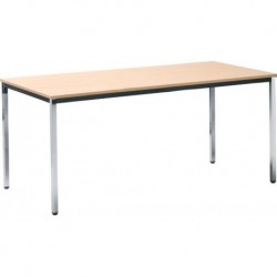 Table 2000x800 mm chrom / hêtre