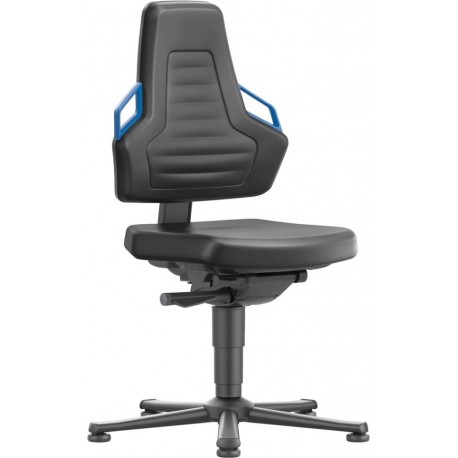Chaises bureau 1 Patin en cuir K bleu