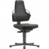 Chaises bureau 1 Patin en cuir K gris anthrazite